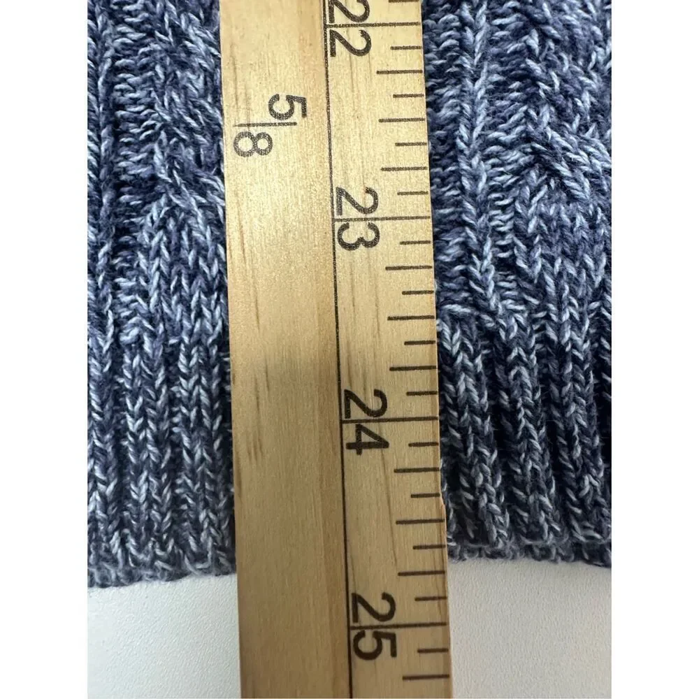croft & barrow Blue V-Neck Cable Knit Sweater - fits more like a 1x